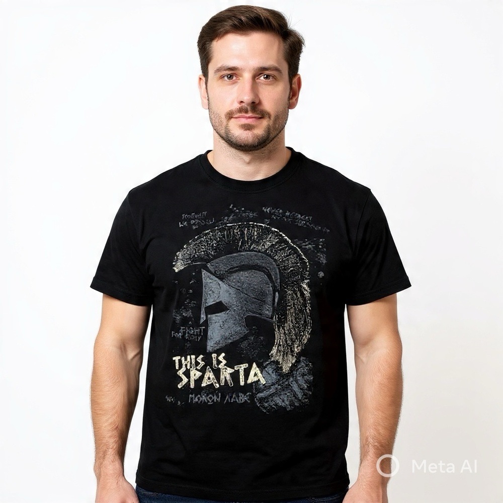 This Is Sparta Movie Graphic Tee Black Size XL